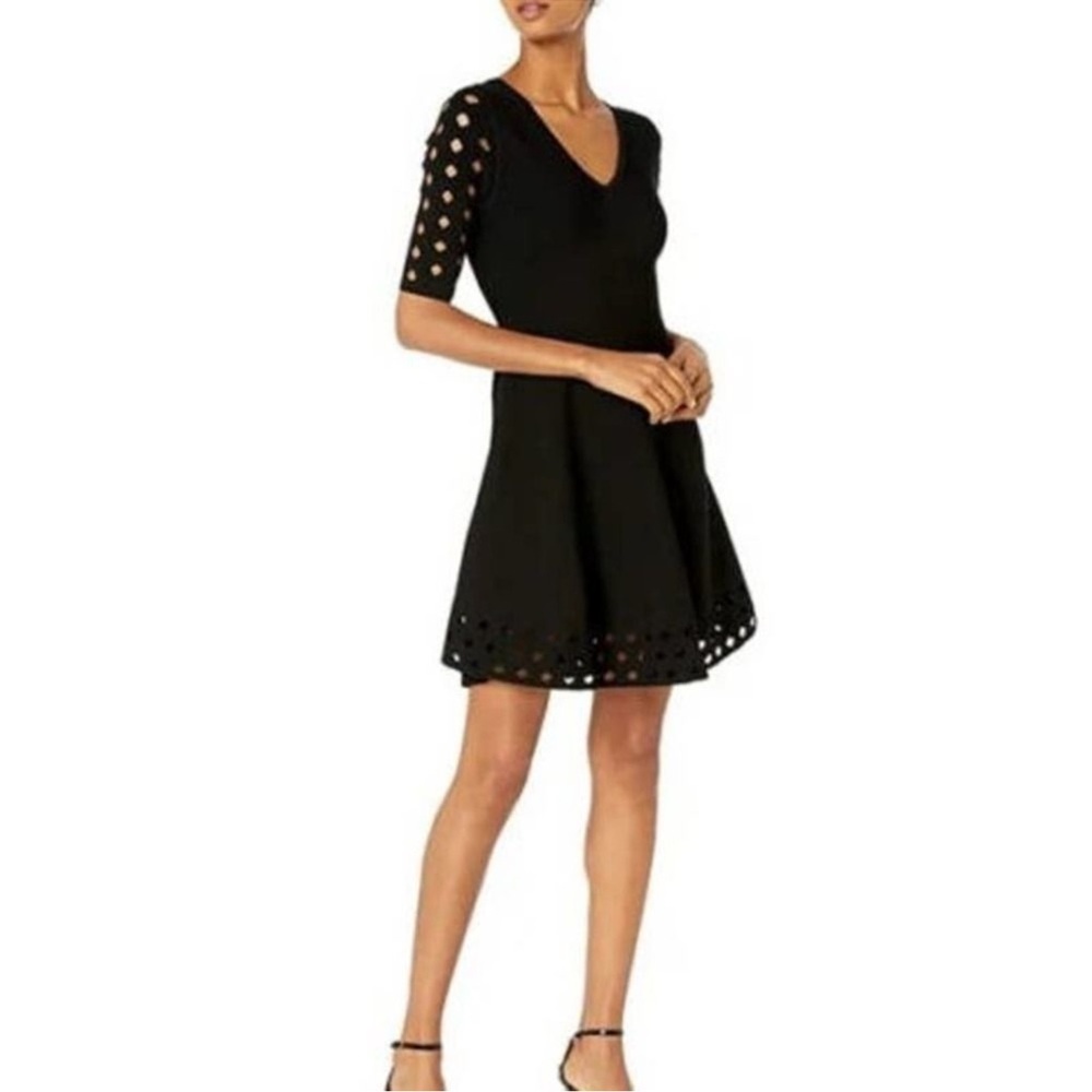 Milly | Diamond Pointelle Fit & Flare Dress